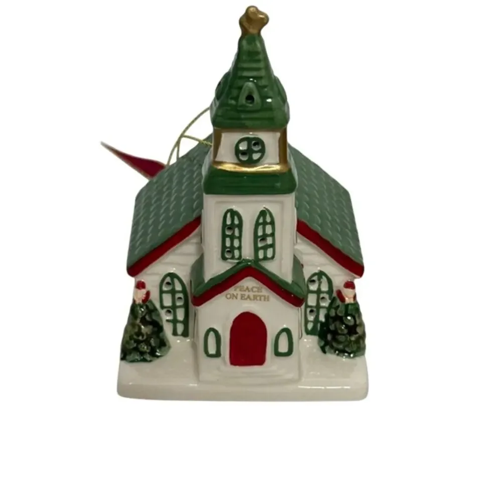 Spode Christmas Tree LED Illuminated Church Ornament - New in Box